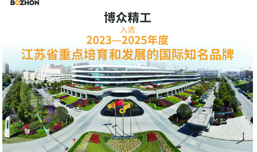 博众精工入选“2023—2025年度江苏省重点培育和发展的国际知名品牌”